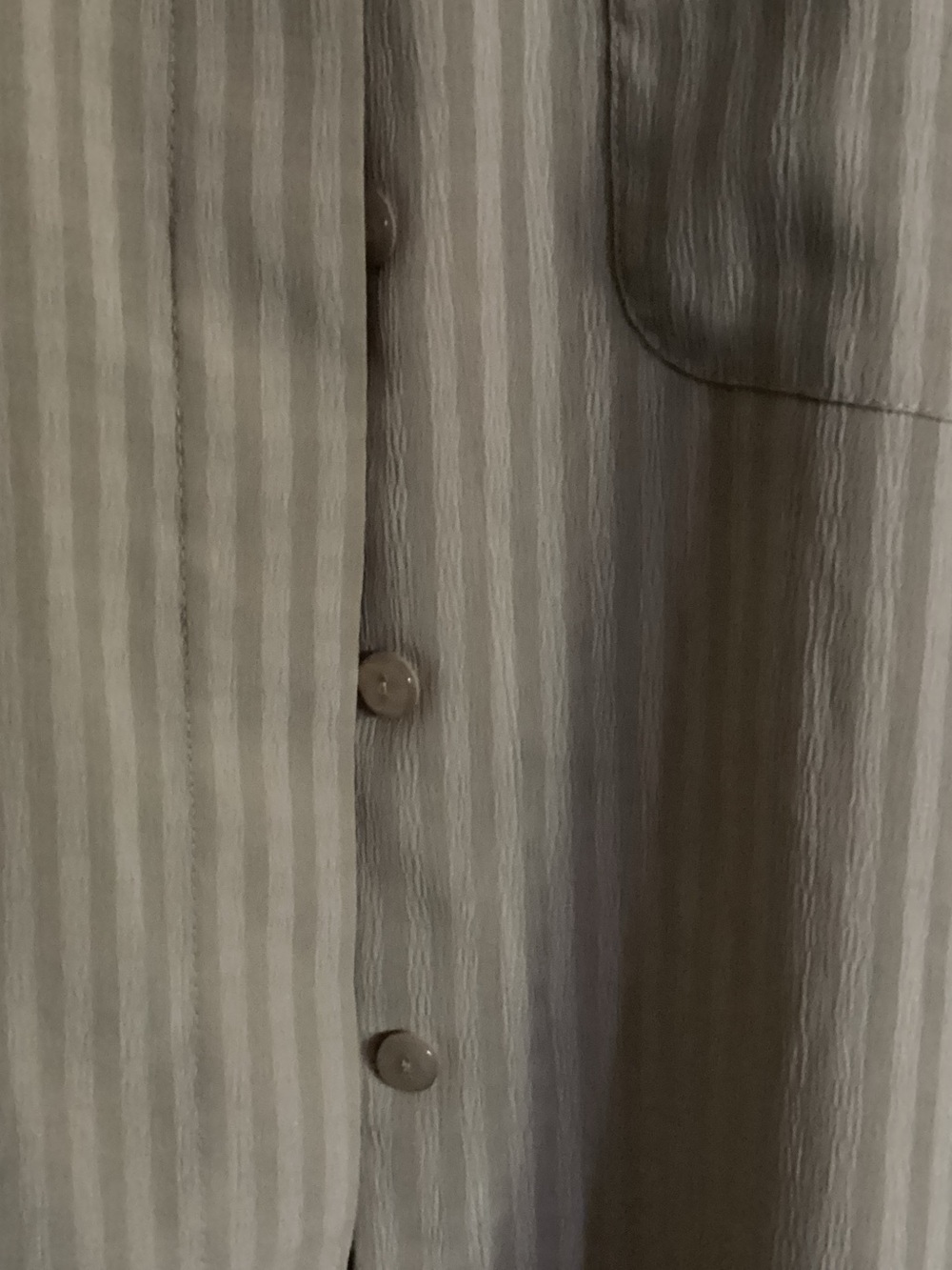 Beige Striped Button-Up Shirt - Picture 5 of 6